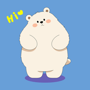 可爱卡通大白熊