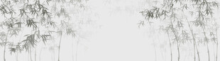 新中式水墨国画竹子背景墙