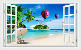 海滩窗户