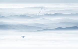 水墨山水风景背景墙