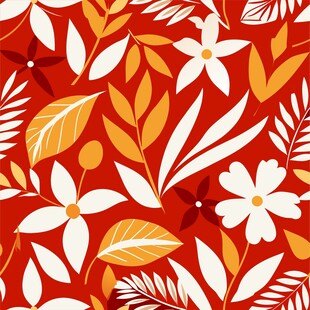 红色数码印花图案