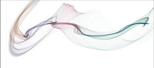 彩色水墨丝带线条