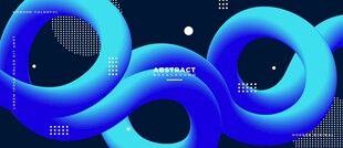 蓝色抽象三维立体矢量背景