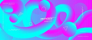 蓝紫色三维立体抽象矢量背景