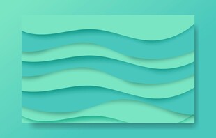 绿色渐变波浪矢量背景