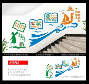 校园楼梯文化墙