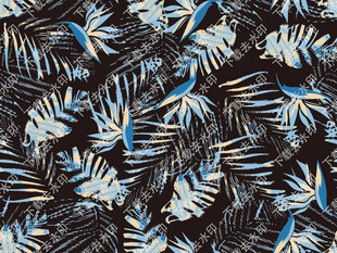 热带叶子印花图案