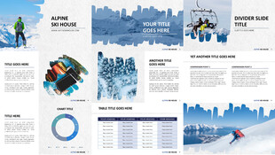 滑雪旅游冰天雪地旅行PPT