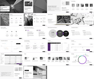 建筑空间极简黑白灰冷淡风PPT