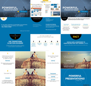 蓝色旅游博主旅行介绍风PPT