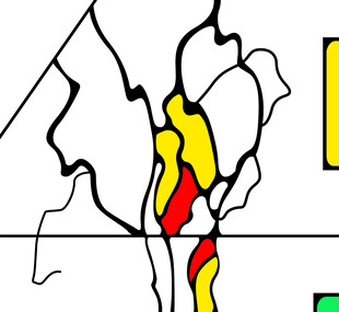 高清分层抽象立线玻璃打印图