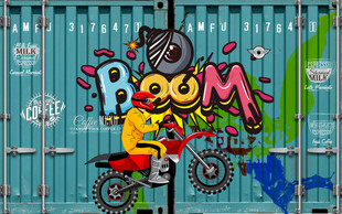 涂鸦集装箱背景墙