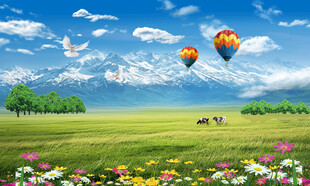 蓝天白云大草原