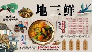 地三鲜背景墙