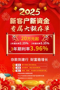 银行定期存款海报