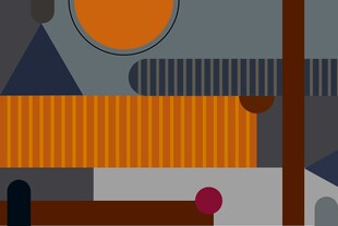 现代简约抽象几何地毯地垫