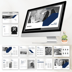 黑色运输画册ID设计模板