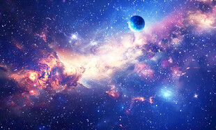 蓝色星空天花软膜