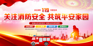 社区消防安全宣传栏展板