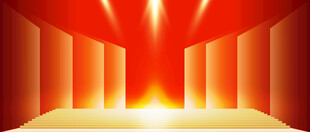 聚光灯颁奖舞台年会红色背景