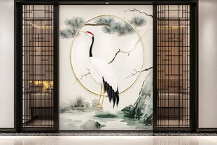 仙鹤图花鸟图素材-仙鹤图花鸟图图片-仙鹤图花鸟图设计模板-昵图网