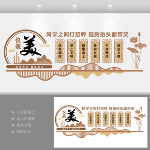 学生仪表美文化墙