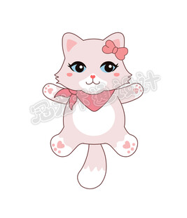 可爱的小猫咪矢量插图