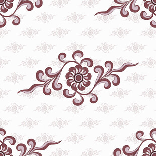 敦煌壁画图案边饰边纹折枝纹