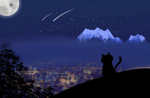 繁华俯瞰夜景