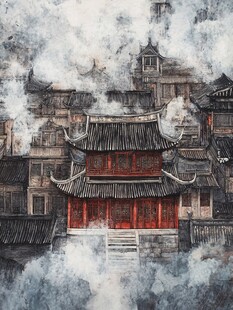 古城水彩画素材-古城水彩画图片-古城水彩画设计模板-昵图网