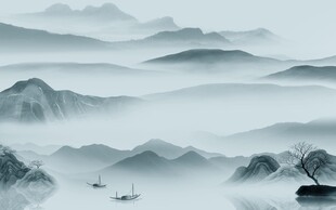 高雅 中式意境山水 TIF分层