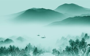 爆款 中式意境山水 TIF分层