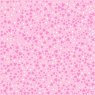 粉色心形小碎花