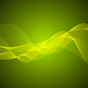 绿底黄色科技线条矢量背景