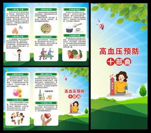 高血压日三折页