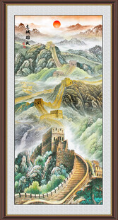 竖幅长城国画