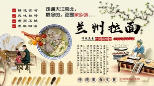 兰州拉面背景墙