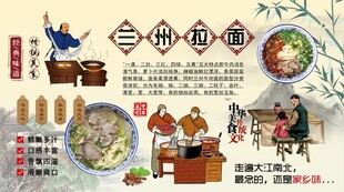 兰州拉面背景墙