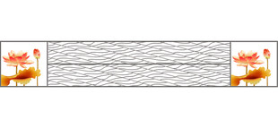 高清分层透明底腰线打印图