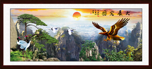 迎客松旭日东升