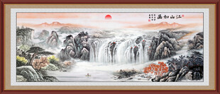 国画装饰画客厅山水画