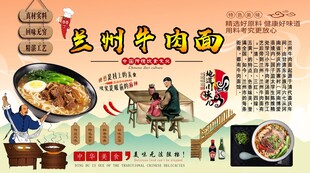 牛肉面背景墙