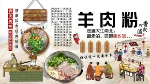 羊肉粉背景墙