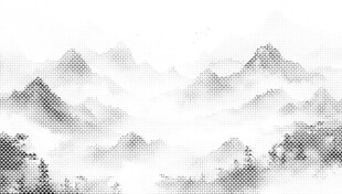 三角形激光镂空山水