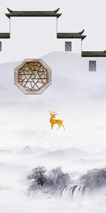 最新 现代中式玄关 tif分层