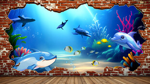 海底世界背景墙