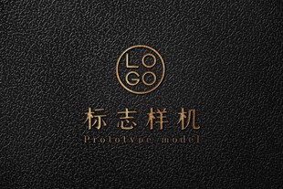 皮革LOGO样机