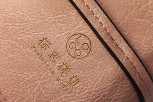 皮革LOGO样机