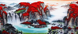 鸿运当头客厅挂画