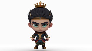 3d男王骨骼动画